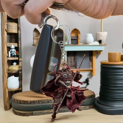 ブラック カラー ウコン フラットキーチェン 2D アクリルペンダント バックパック用 車鍵 ラップトップ装飾