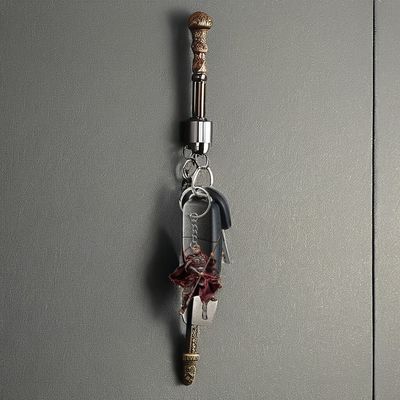 2D 黒 アクリルキーチェーン 旅行用のファッションペンダント