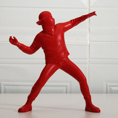 家庭装飾 独特の花投げ少年 樹脂彫像 単品 パッケージ 飾り