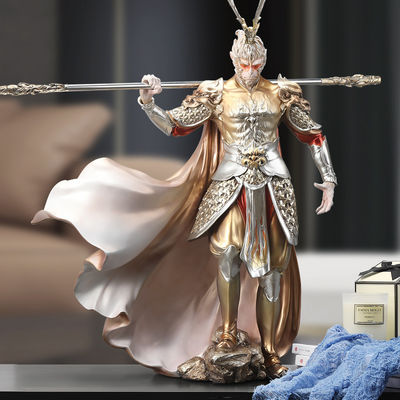 固形ガラス繊維 武光 vs 仏陀 デスクトップ フィギュア オフィス装飾のための現代デザイン