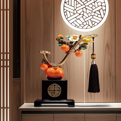 スタイリッシュな静物パターン 芸術家家家装飾のためのペルシモンワインキャビネットとテレビユニット