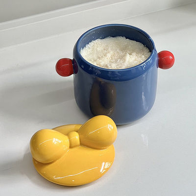 キッチン 貯蔵 ノルディック様式 セラミック 容器 バンブー 木製 蓋付き パントリー 組織