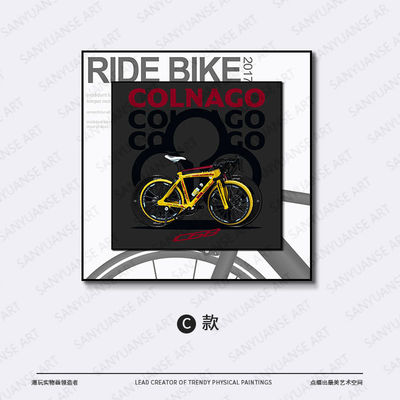 カスタマイズされた色 モダン レトロ合金 自転車 吊り絵 クリスタル壁画 スタイリッシュ キッズルーム ベッドルームの装飾