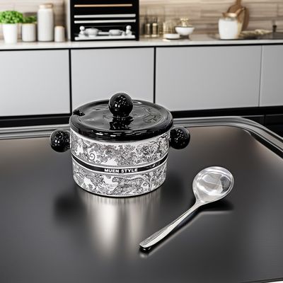 円周性 セラミック ボウル 蓋付き ポルセラン デザイン ヨーロッパ マイクロ波容器 食品容器 オーダーメイド ロゴ