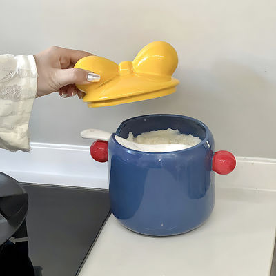 円形 陶器 豚箱 香辛料 調味料 用 ノルディック スタイルの キッチン オーガナイザー