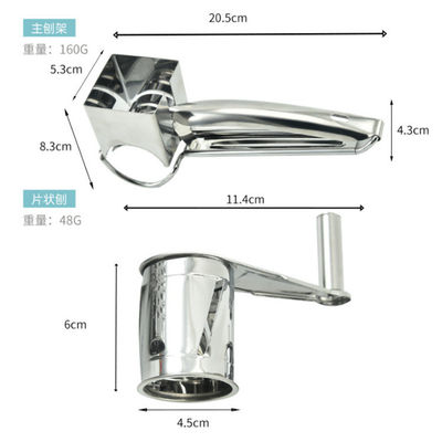 簡単に切れるチーズ切断機とナッツ Grater 4つのドラム付属器を持つ手持ちのステンレス鋼