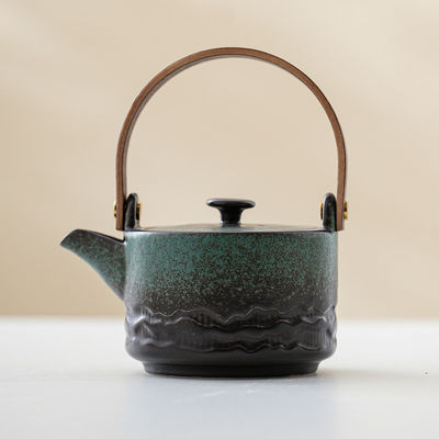 ホーム 醸造 セラミック キングフー お茶 セット リフティング ビーム ハンドル コンパクト シングル ポット ティーポット