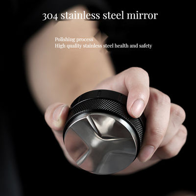 NO 51mm/53mm 高さ調節可能 エスプレッソ タムパー ウォールナッツ木とステンレス鋼のデザイン