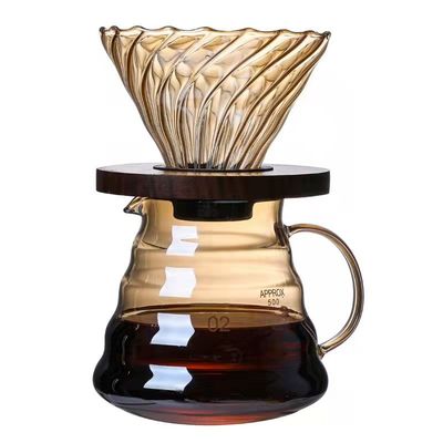 600ML ノルディック ポータブル コーヒー サーバー 熱耐性ガラスポット