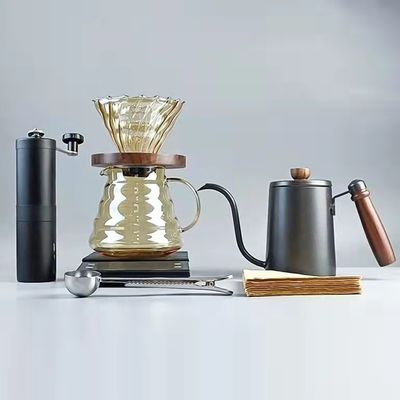 600ML ノルディック ポータブル コーヒー サーバー 熱耐性ガラスポット