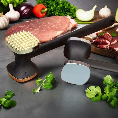 手動 キッチン ツール 完全に柔らかい ステーキ 亜鉛合金 プラスチック 肉 ハンマー