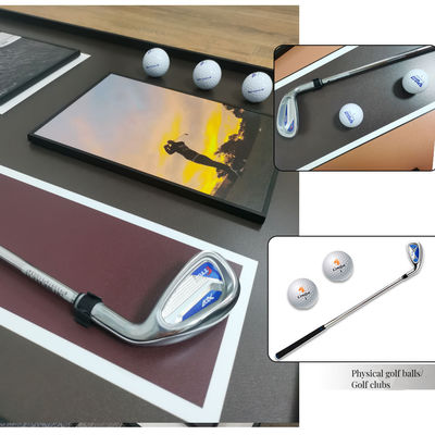 モダン シンプル 結晶 ガラス ゴルフ 絵 建築 ブロック デザイン ギャラリー 壁セット