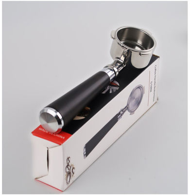 カフェ ポータフィルター 再利用可能 シングル ダブル スプート 2 カップ 底のないバスケット 木のハンドル E61 キッチン