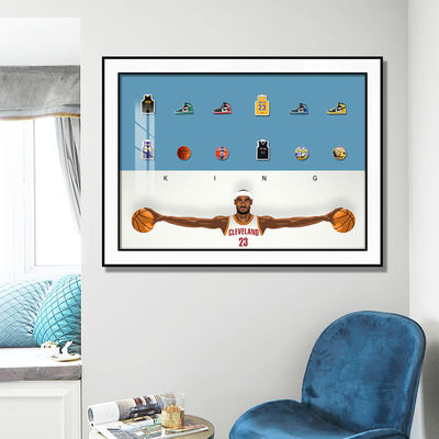 コーティング モダン スタイリッシュ バスケットボール ジョーダン レブロン ジェームズ 飾り絵 リビングルームに吊るし 玄関 ベッドルーム 子供の部屋