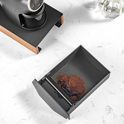 ホワイト・モダン・デザイン エスプレッソ・コーヒー・ノック・ボックス 木製枠 金属アルミ 備品