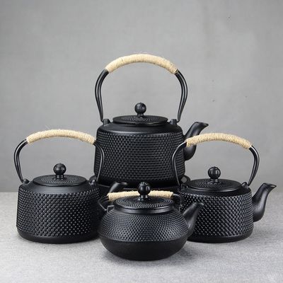 日本製 鋳鉄 茶 コーヒー 鍋 セット 家 旅行 ブラック アクセサリー
