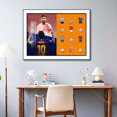 現代サッカー 壁アート 電気ビルディングブロック リビング 室内装飾用のハングング形式
