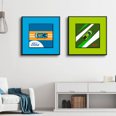 オーダーメイドサイズ 現代の合金車 掛け絵 子供の寝室 ギャラリー 壁セット