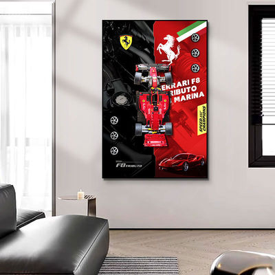 クリエイティブな3次元壁画 高級スポーツカー背景 吊り絵