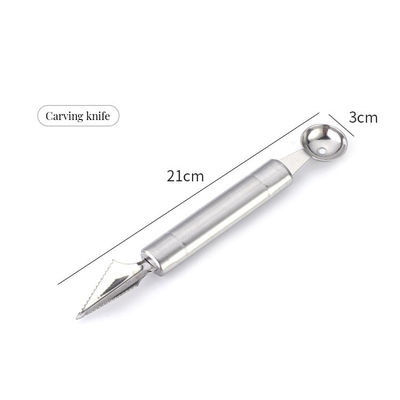 現代のステンレス鋼水瓜ボールスクーパーと彫刻ナイフセット