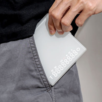 ABSステンレス鋼 電動コーヒースケール 3kg/0.1g 時計と充電機能