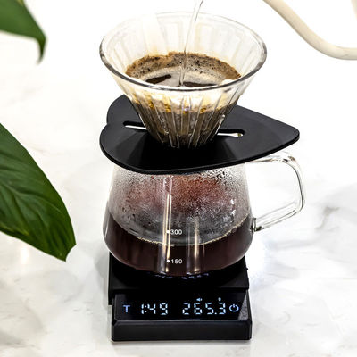 ABSステンレス鋼 電動コーヒースケール 3kg/0.1g 時計と充電機能