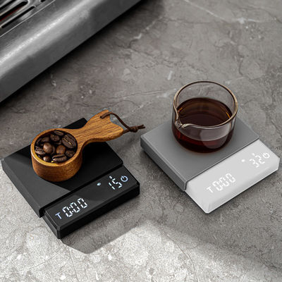 電子デジタルコーヒースケール 2kg/0.1g タイマー付きLCDディスプレイ キッチン秤