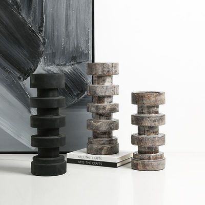 クリスマスパーティの飾り付けのための手造りの近代的な大理石のキャンドルホルダー 天然石のスタンド