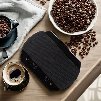 ODM デザイン デジタル シリコン パッド コーヒー 体重 滴滴量計 タイム付き 持続可能な醸造