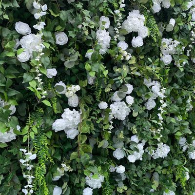 母の日と結婚式の車 3D布 花の壁飾り 現実的な緑の植物