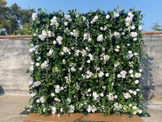 母の日と結婚式の車 3D布 花の壁飾り 現実的な緑の植物