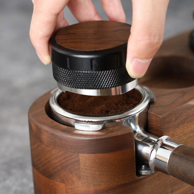 NO 2024 ポータブル エスプレッソ カフェ 高さ調節可能 ノート木 不同鋼ベース 51MM 53MM アルミニウム バリスタ ツール