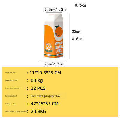 オレンジセラミック フルーツバザ グラス トップ テーブル トップ ポストモダン スタイル 結婚式 の 家 の 装飾