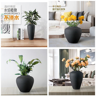 陶器瓶 不規則な形 中国様式 花の飾り付けとテーブルガーデン