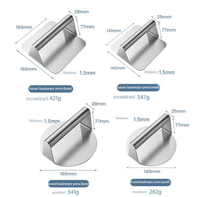 ステンレス鋼のスクエア BBQスメッシャー 焼き付けのためのツール 粘りしない表面