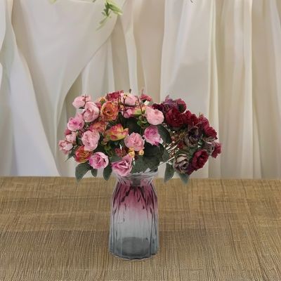 ホワイト21 ダイヤモンドのバラ 結婚式のための人工花 バレンタインデー クリスマス