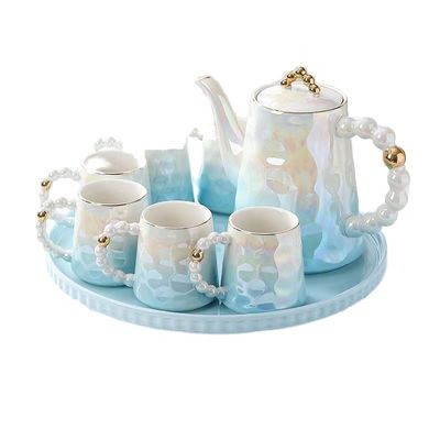 独特の貝状のピンクパールデザイン セラミックコーヒーカップと茶碗