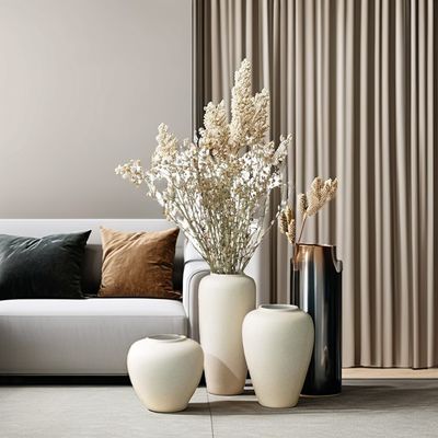 ノルディック様式 陶器用花瓶 家庭装飾 透明なガラス 可愛い花の飾り付け