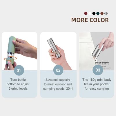 セラミック・バー・コアで塩・ペッパー・ミール ステンレス・スチール ミニ電気磨機セット