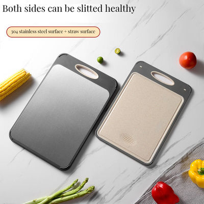 304ステンレス鋼切断板 環境に優しい竹 方形デザイン 防菌プラスチックフレーム