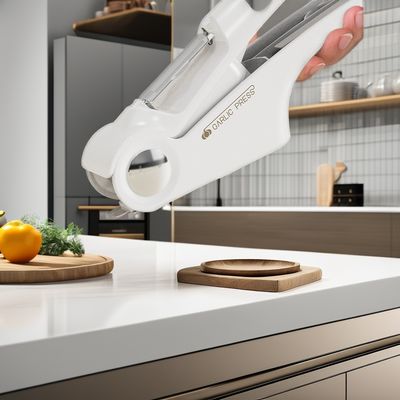 食品用ABSのニンニクプレスとスライサー 缶開け器 4 in 1ステンレス鋼器具