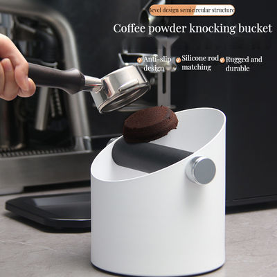 ホワイトエスプレッソノックボックス 食器洗浄機 安全な外れるノックバー 防滑ベーススタンド アクセサリー