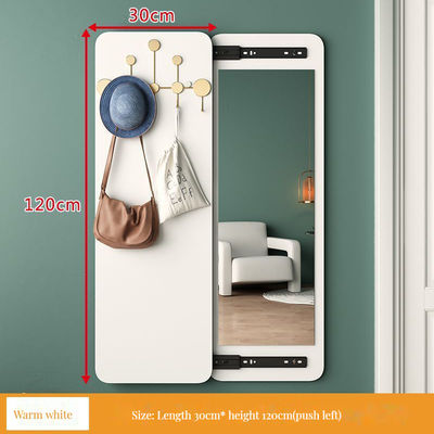 モダンな家具装飾 全身壁鏡 コートラックと隠れたスライディングデザイン