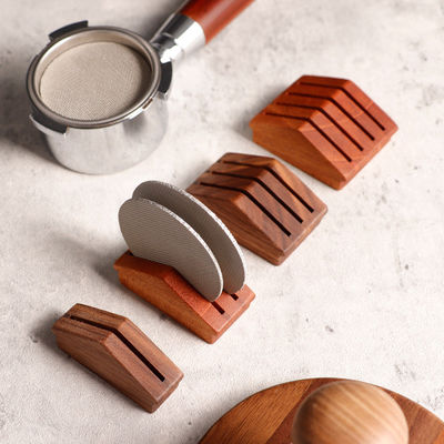 カスタマイズされたサイズ スチール シリコンスクリーン 2024 エスプレッソ ウォールナット茶フィルターホルダー