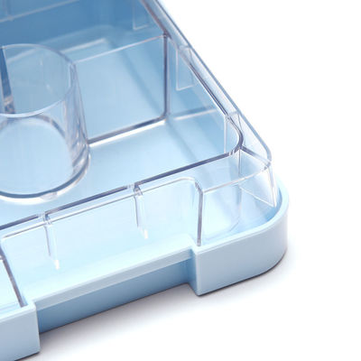 便利な18*15*5 2層ベントプラスチック食品容器