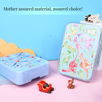 子供のための丸いシリコンランチボックス 漏れ防止とマイクロ波用 3コンパートメント ベントボックス