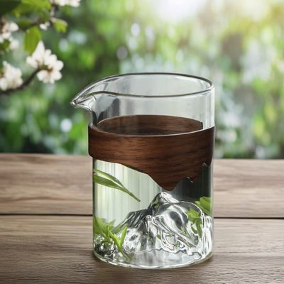 240ml 透明茶グラスカップ クラシックデザイン 手作り 環境に優しいカップ 水ミルク