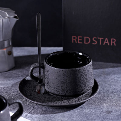 ホーム ホテル レストラン オフィス ブラック ヤオ フロストポルセランセット 260ml容量