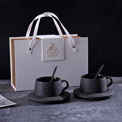 ホーム ホテル レストラン オフィス ブラック ヤオ フロストポルセランセット 260ml容量