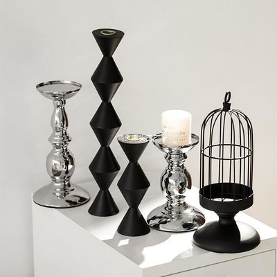 結婚式 メタルキャンドルホルダー 懐中電灯 キャンドルボトル 低キャンドルホルダー 中央盤